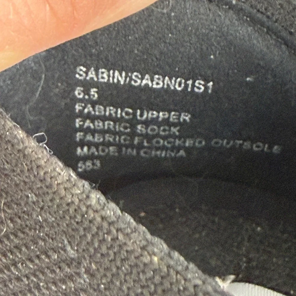 Steve Madden Sabin Black‎ Knit Fabric Slip On Loafers Flats Ballet Womens US 6.5